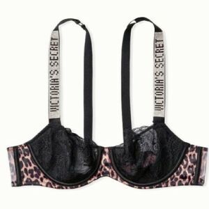 VS Wicked lace balconette shine strap bra